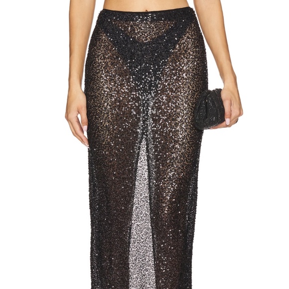 NBD SHANTI MAXI SKIRT BLACK - Picture 1 of 5
